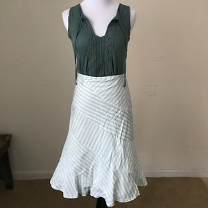 Anthropologie Elevenses Tiered Ruffled Skirt
